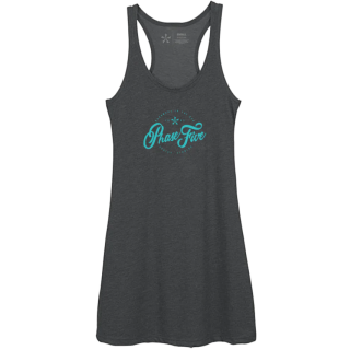 PHASE FIVE | LADIES SCRIPT TANK DRESS CHARCOAL